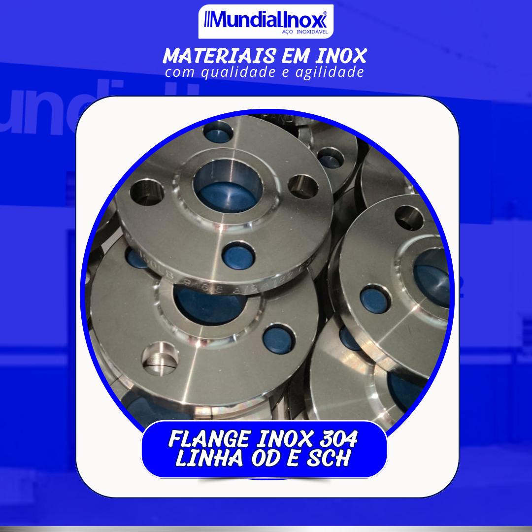 FLANGE INOX 304 LINHA OD E SCH