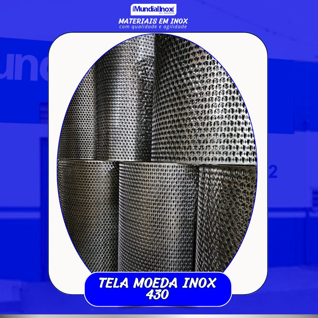 TELA MOEDA INOX 430
