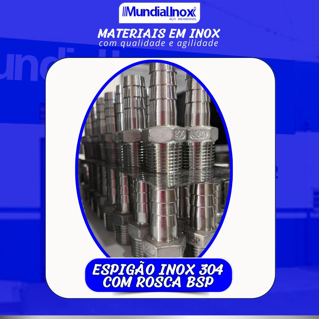 ESPIGÃO INOX 304 ROSCA BSP