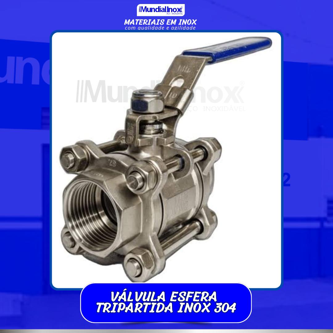 VÁLVULA ESFERA TRIPARTIDA INOX 304