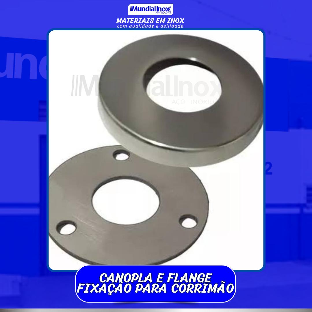 CANOPLA E FLANGE FIXAÇÃO PARA CORRIMÃO