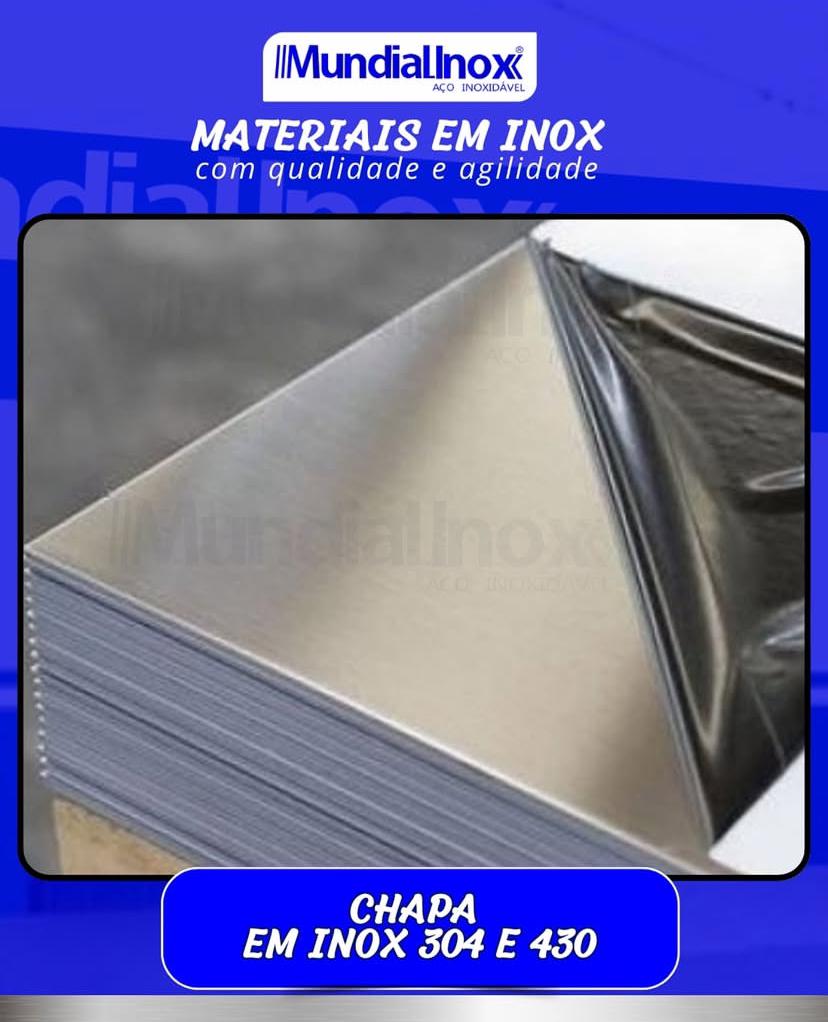 CHAPA EM INOX 304 E 430