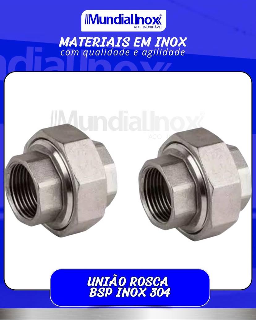 UNIÃO ROSCA BSP INOX 304